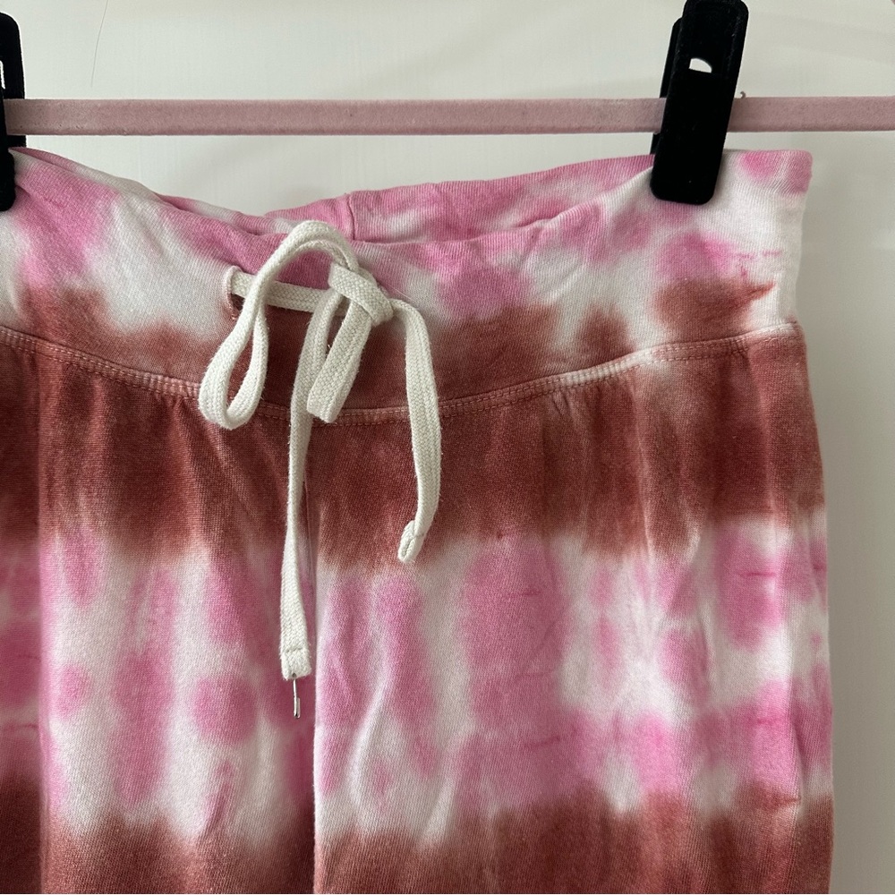 Sundry Pink and Wine Tie-Dye Basic Terry Jogger Sweatpants, Size 0 (Extra Small) - Picture 3 of 7